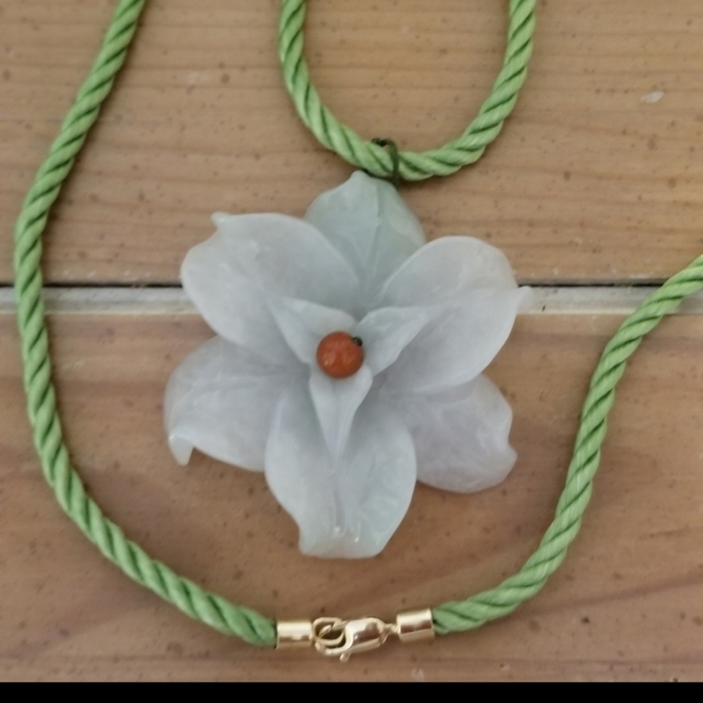Solid Jade Necklace - image 1